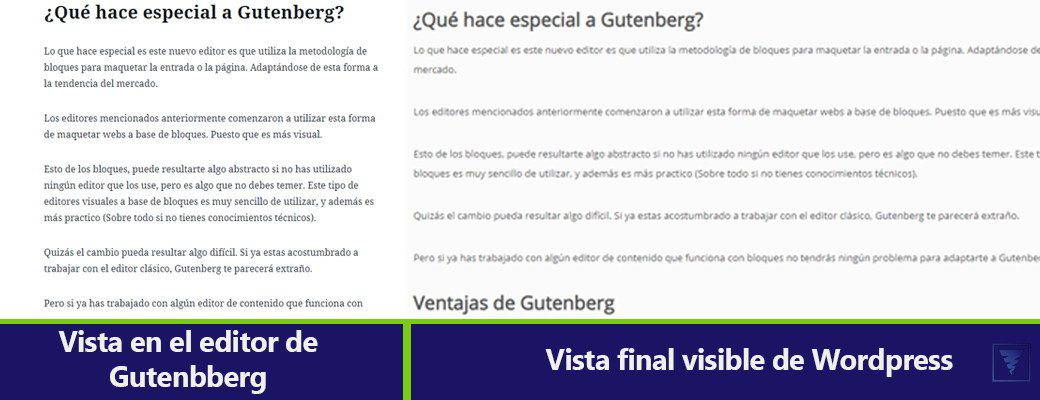 diferencia vista gutenberg